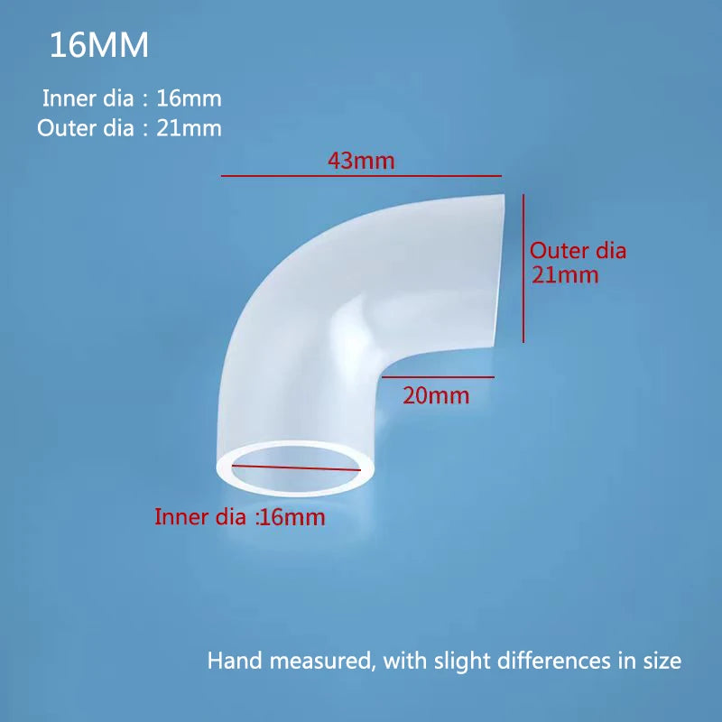 Soft Silicone Aquarium Elbow Connector (Flexible Joint, Hard Tube Adapter)