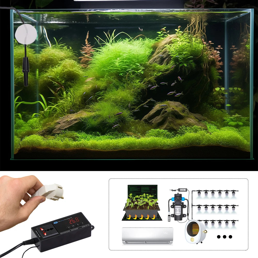 Digital Terrarium Thermostat — LED Controller with Waterproof Probe