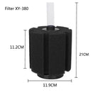 Black Bio Sponge Aquarium Filter (Air Pump Driven, Corner Skimmer, Bio Media)