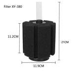 Black Bio Sponge Aquarium Filter (Air Pump Driven, Corner Skimmer, Bio Media)