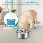 No-Spill Stainless Steel Dog Bowl
