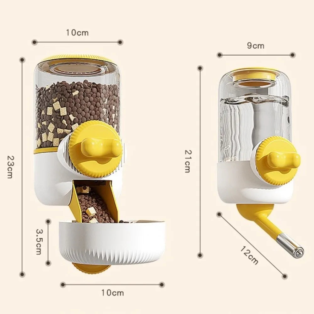 Cage-Hanging Automatic Pet Feeder (Detachable Bowl, Large Capacity)