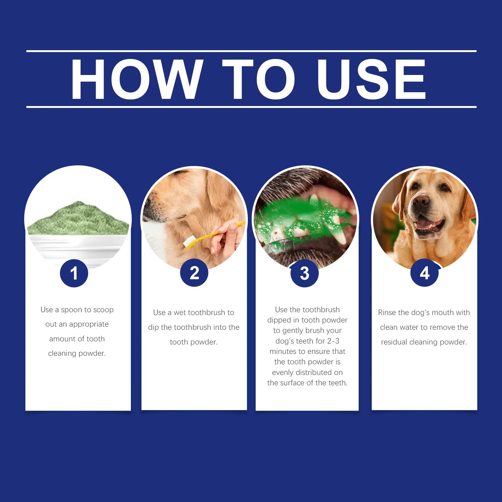 Pet Dental Cleaning Powder — Removes Plaque & Eliminates Oral Odor