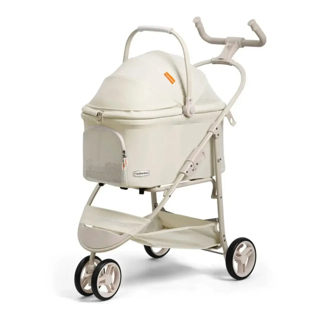 2-in-1 Portable Foldable Pet Stroller with Multi-Function Detachable Bag for Dogs & Cats — Lightweight