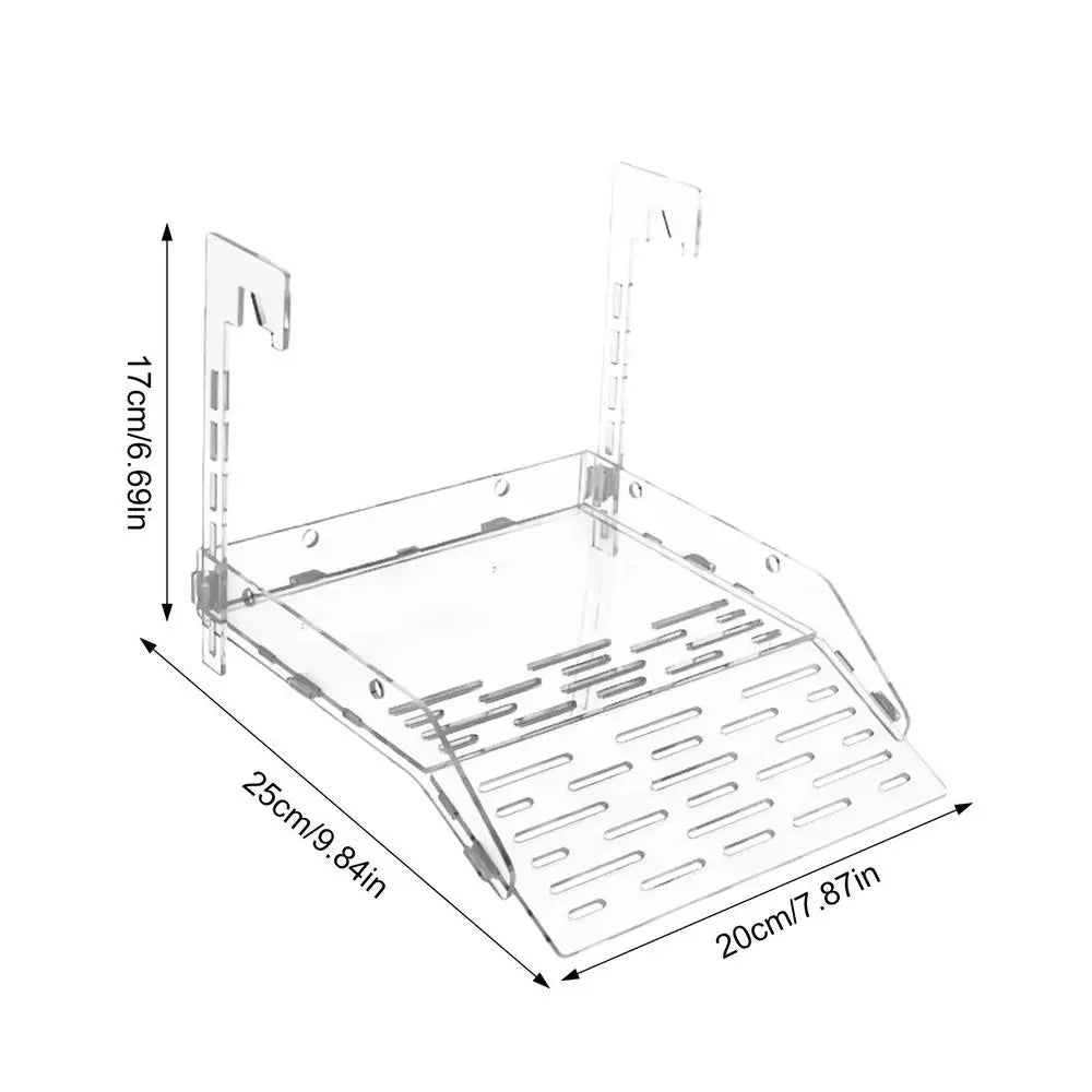 Acrylic Turtle Basking Ramp — Suction Cup or Hook-Mount Dock