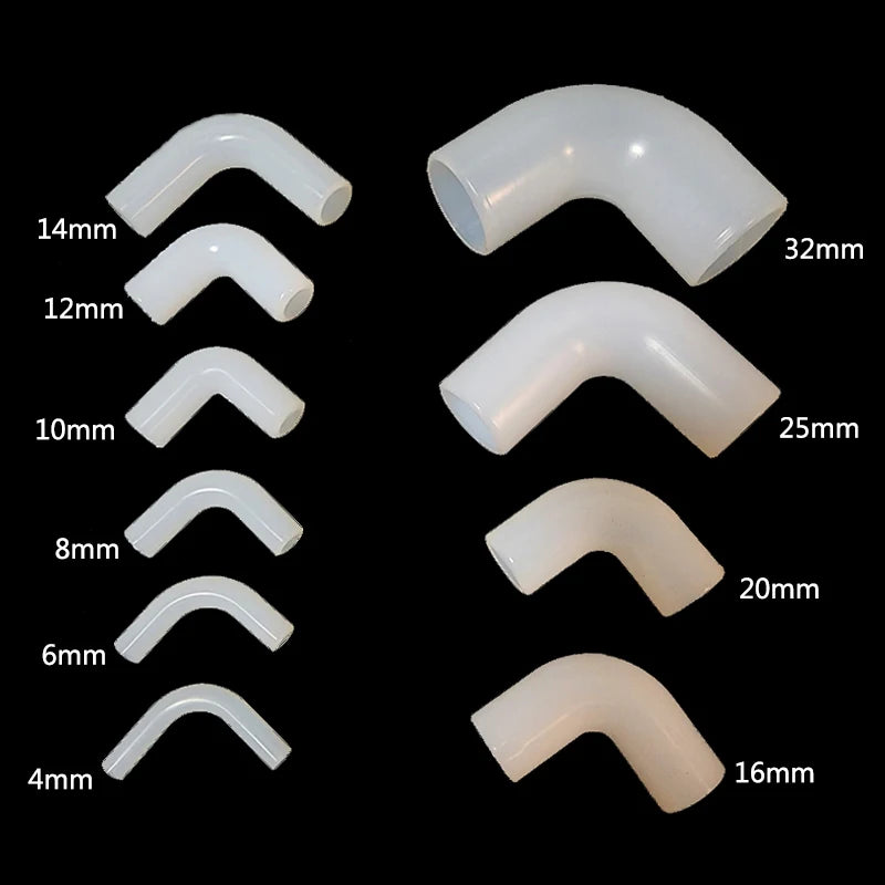 Soft Silicone Aquarium Elbow Connector (Flexible Joint, Hard Tube Adapter)