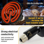 Far-Infrared Ceramic Heat Lamp — Dual-Voltage No-Light Heater, 25W-200W