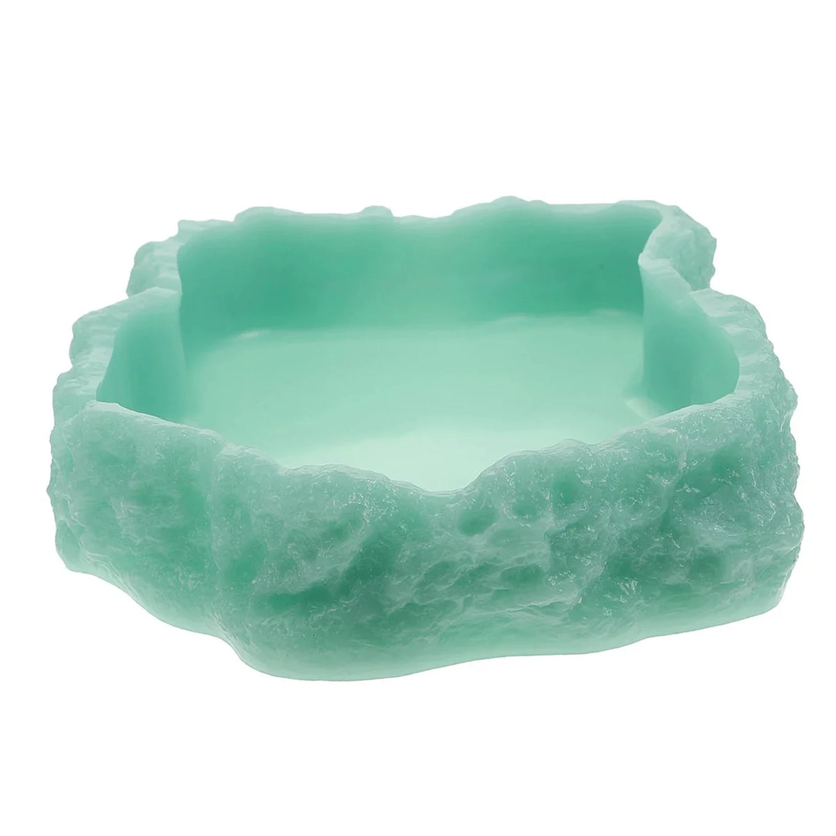 Resin Rock Terrarium Water & Food Bowl — Natural-Look Reptile Feeder