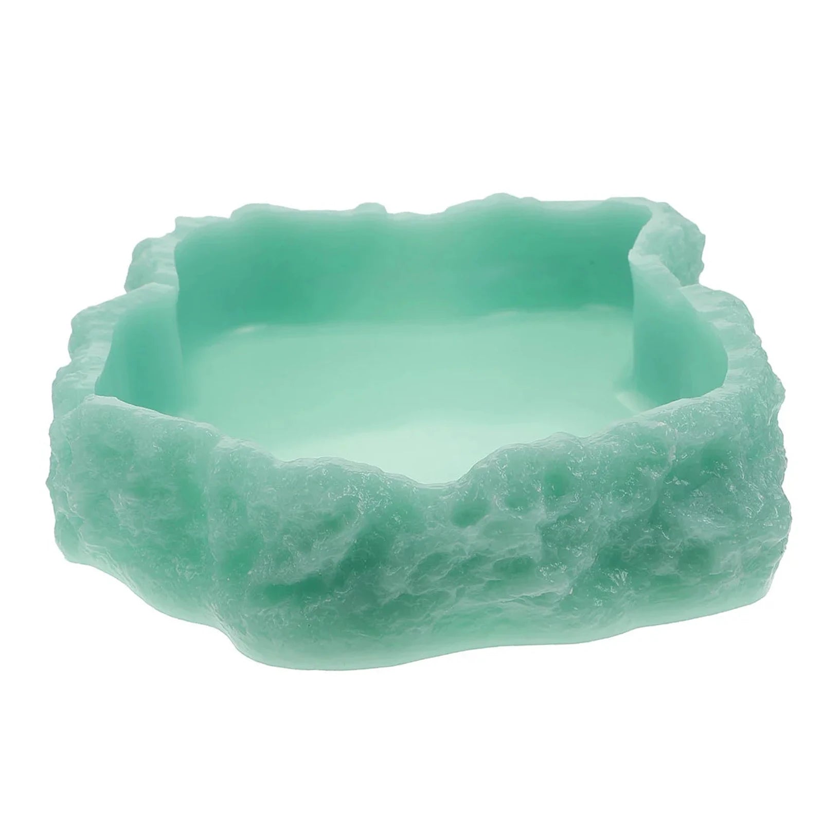 Resin Rock Terrarium Water & Food Bowl — Natural-Look Reptile Feeder