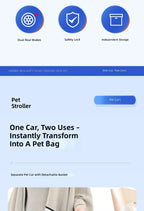 Portable Foldable Walking & Jogging Pet Stroller for Small & Medium Dogs & Cats