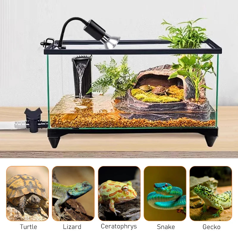 UVA+UVB Reptile Basking Lamp — Full-Spectrum Heat Bulb, 25W/50W, 110V/220V