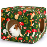 Plush Guinea Pig Hideout — Washable Dual-Entrance Small Pet House