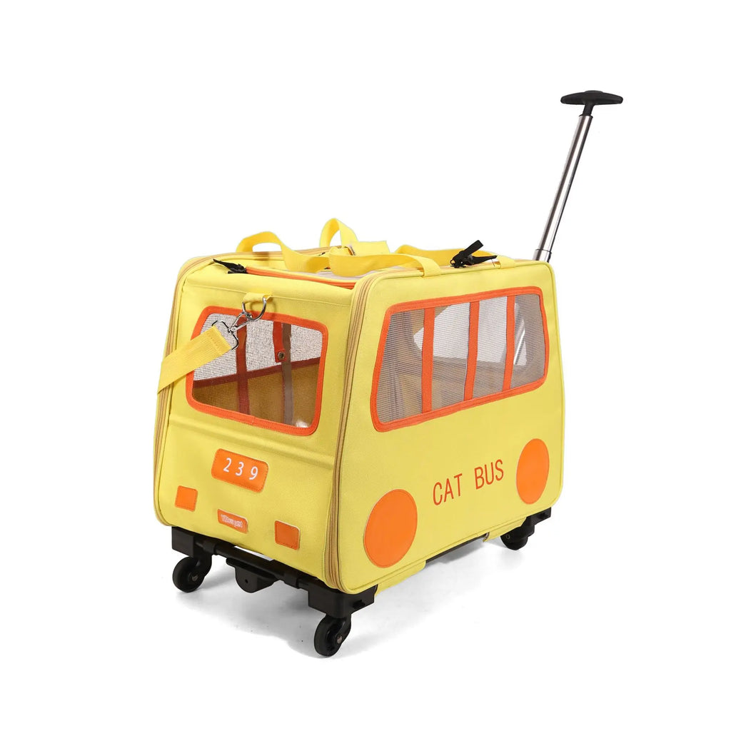 Multifunctional Foldable Pet Travel Trolley Case & Luggage Carrier for Cats & Dogs