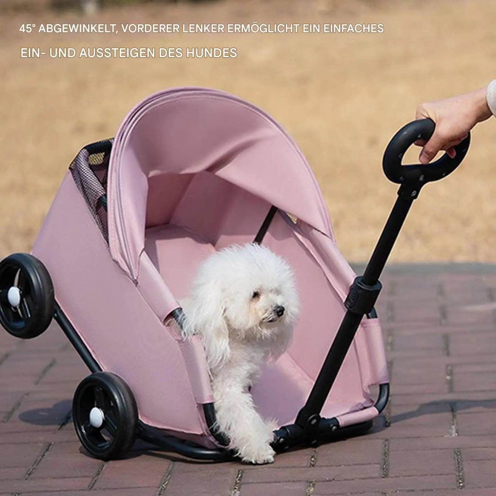 Small Foldable Outdoor Pet Stroller for Cats — Park-Ready Compact Travel Cart