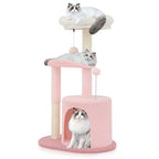 Flower-Themed Cat Activity Tower with Plush Condos