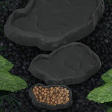 3-in-1 Rock-Look Reptile Bowl — Food, Water & Soaking Dish