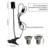Rotatable Reptile Heat Lamp Holder — 360° Basking Fixture, E27