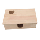 Wooden Hamster Hideout House — 6-Room Maze with Removable Roof