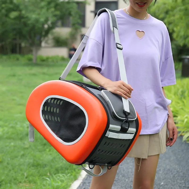 Multi-Carry Breathable Pet Suitcase & Cat Backpack — Foldable Portable Outdoor Bag for Dogs & Cats