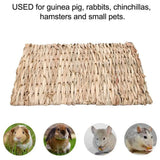 Natural Straw Chew Mat — Woven Hay Bedding for Small Pets
