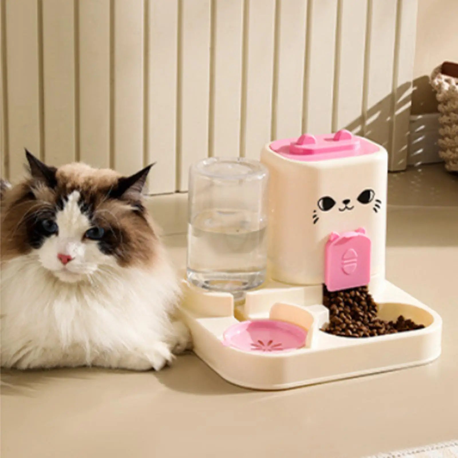 2-in-1 Automatic Pet Feeder Bowl (Detachable, Travel, Cats & Rabbits)