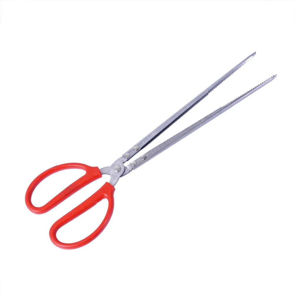 Extra-Long Snake Feeding Tongs — Serrated Grip Tweezers, 28cm/38cm