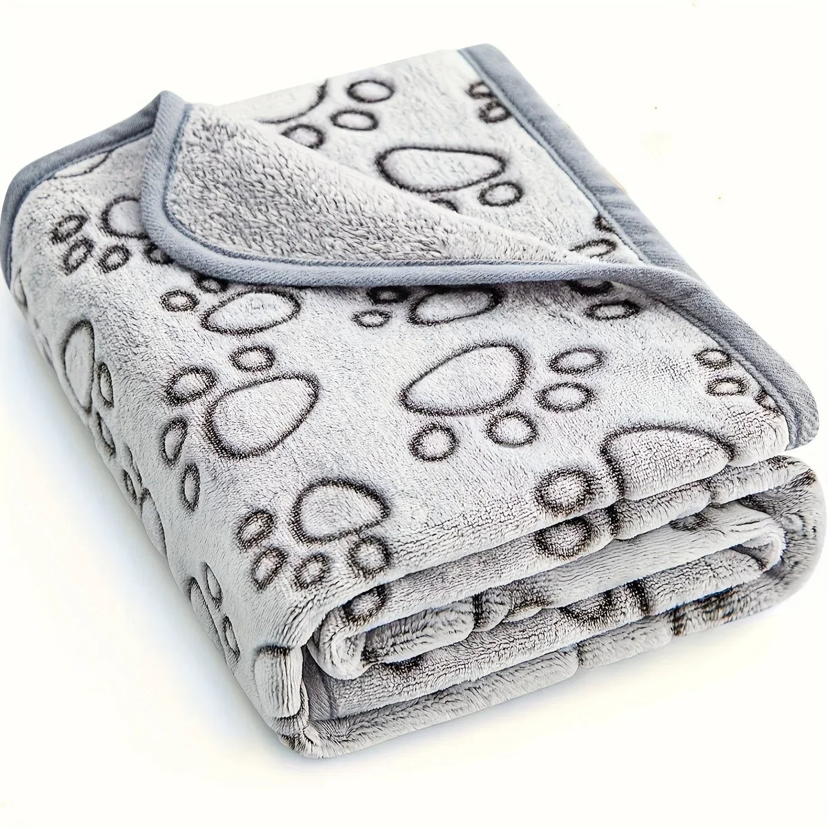 Soft Fluffy Pet Blanket — Cartoon Print Cotton Throw for Cats & Dogs