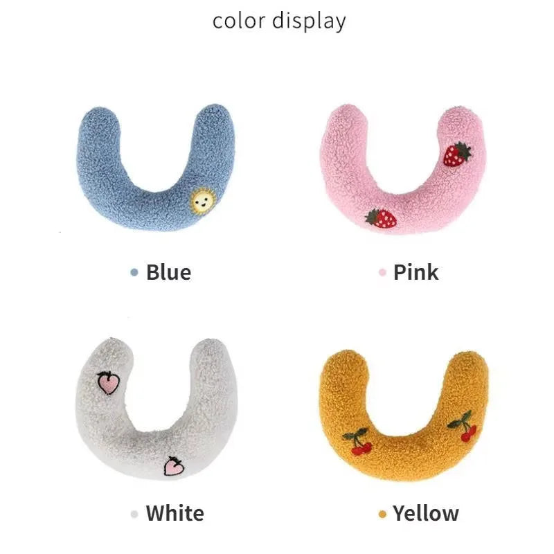 U-Shaped Cat & Kitten Sleeping Pillow — Soft Pet Bed Pillow Toy for Small Cats & Dogs