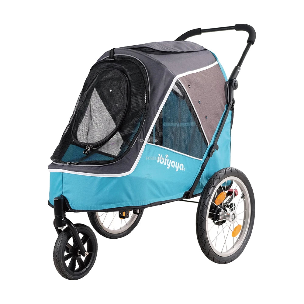 Pet Strollers for Small Medium Dogs Cats Three Wheeled Bicycle Connection Removable Washable Modern Travel Carrier Buggy Cart