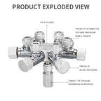 ZRDR Multi-Way CO2 Distributor with Needle Valve & Bubble Counter