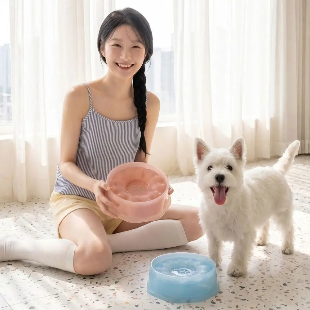 Anti-Splash Floating Dog Water Bowl (Large Capacity, Spill-Proof)
