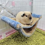 Plush Fleece Hamster Hammock — Warm Hanging Bed for Small Pets