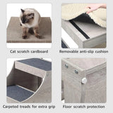 Multi-Tier Pet Bed with Removable Steps & Scratch Pad