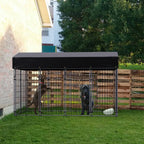 Heavy-Duty Outdoor Dog Kennel with Roof & Cover