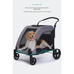 Lightweight Foldable Pet Stroller for Multiple Pets — Portable Durable Cat & Dog Travel Carrier