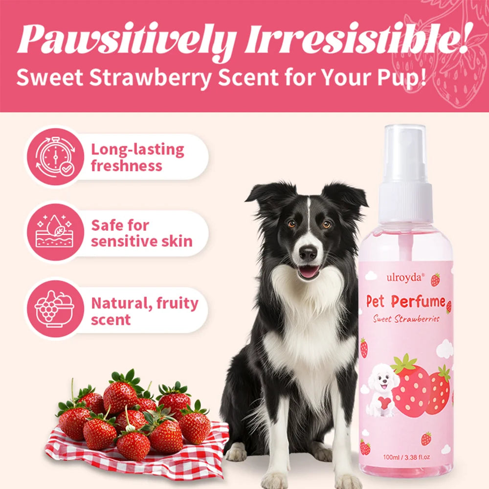 Strawberry Pet Perfume Spray — Long-Lasting, Gentle Daily Fragrance