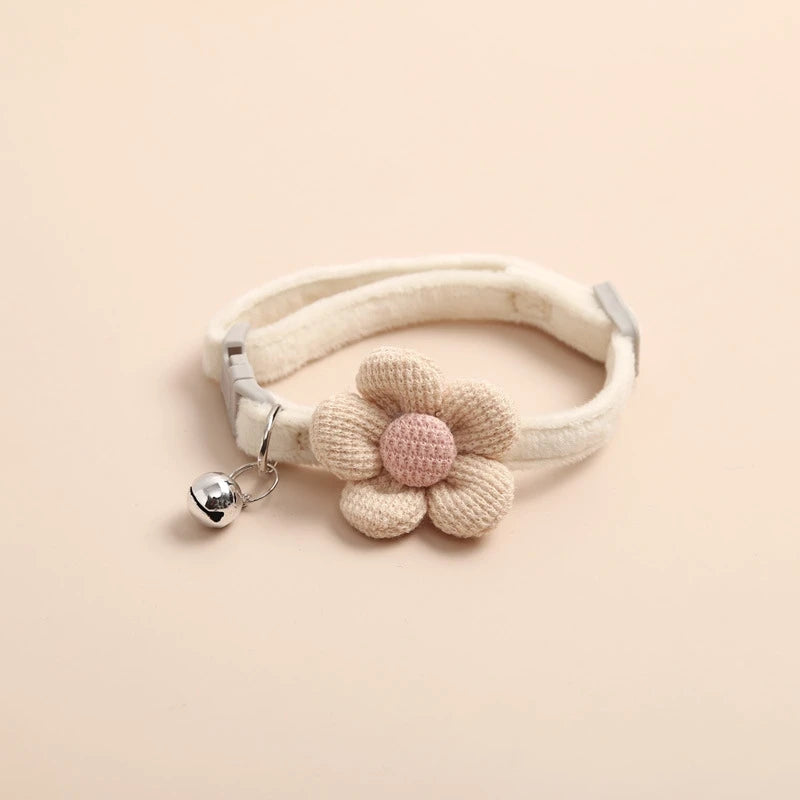 Sunflower Bowtie Cat Collar with Bell