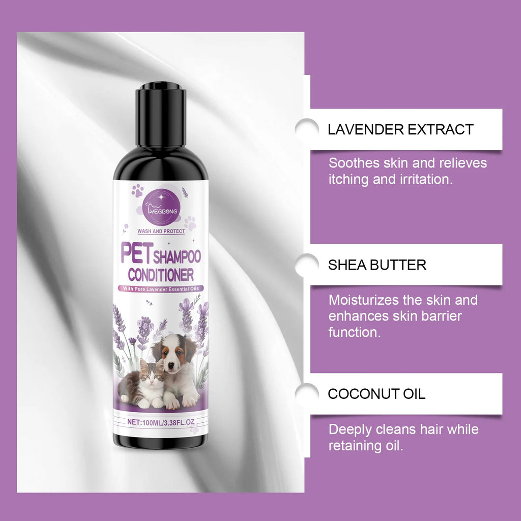 YEGBONG Lavender Pet Shampoo — Gentle Vet-Recommended Formula, 100ml