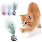 Star Ball & Feather Foam Cat Toy — Interactive Throwing & Teaser Toy for Cats