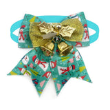 Christmas Dog Bowtie 50-Pack (Snowman & Tree Designs)