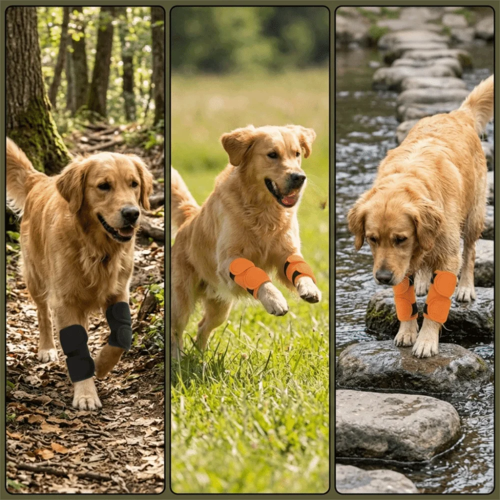 Pet Knee Brace Sleeves 2-Pack (Soft Lining, Thermal, Breathable)