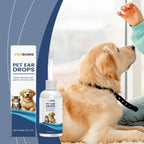 Pet Ear Cleaner Drops — Removes Mites, Wax & Odor, 60ml