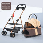 Lightweight Foldable Pet Stroller Cart for Dogs & Cats — Versatile Outdoor Travel Dog & Cat Stroller