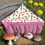 Washable Fleece Corner Hideaway Hammock for Small Pets