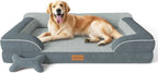 XL Orthopedic Dog Bed with Cooling Gel Memory Foam, 42in