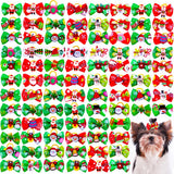 Christmas Puppy Hair Bows (10, 20 or 30 Piece Pack)