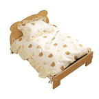 Wooden Pet Bed with Teddy Bear Pattern, 20x11in
