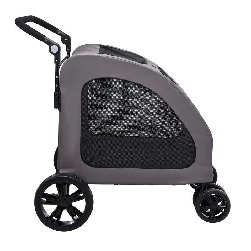 Heavy-Duty 4-Wheel Pet Stroller & Dog Carrier with 160 lb Weight Capacity