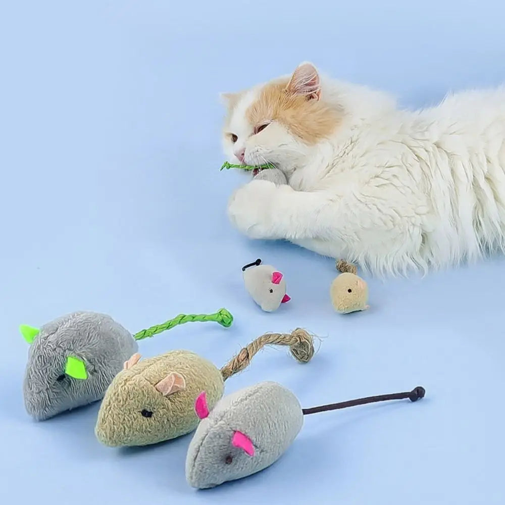 Soft Catnip Mouse Toys — Classic Plush Play Mice, 2-Pack