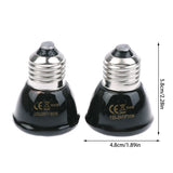 Ceramic Infrared Heat Lamp for Reptiles — No-Light Warmer, E27, 20W-80W